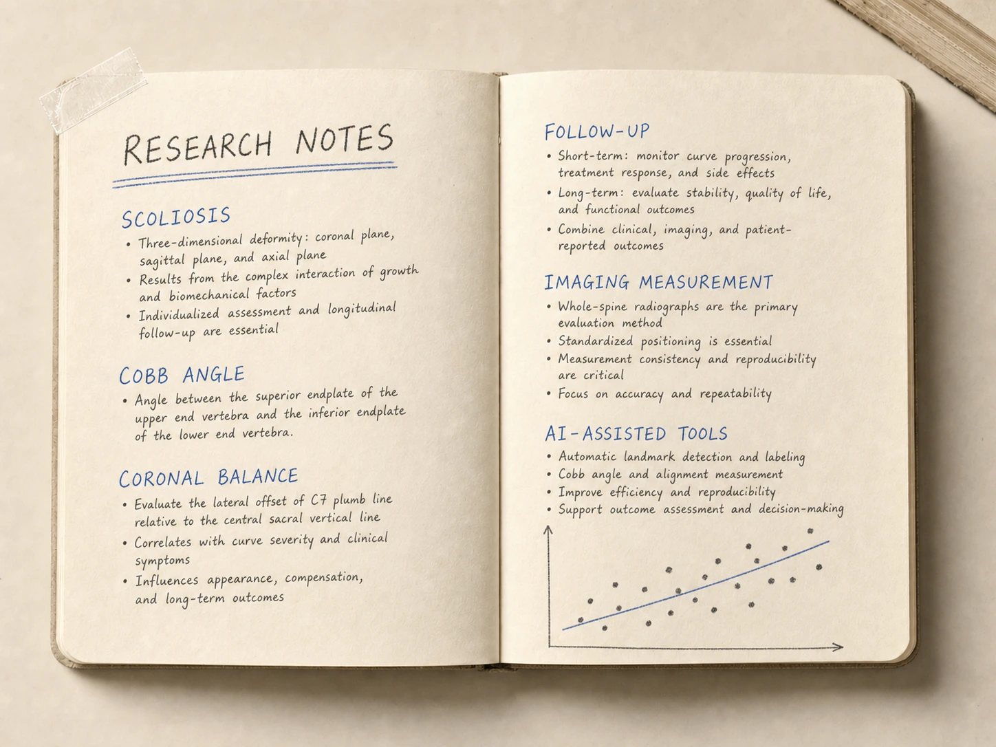 English scoliosis research and imaging measurement notes
